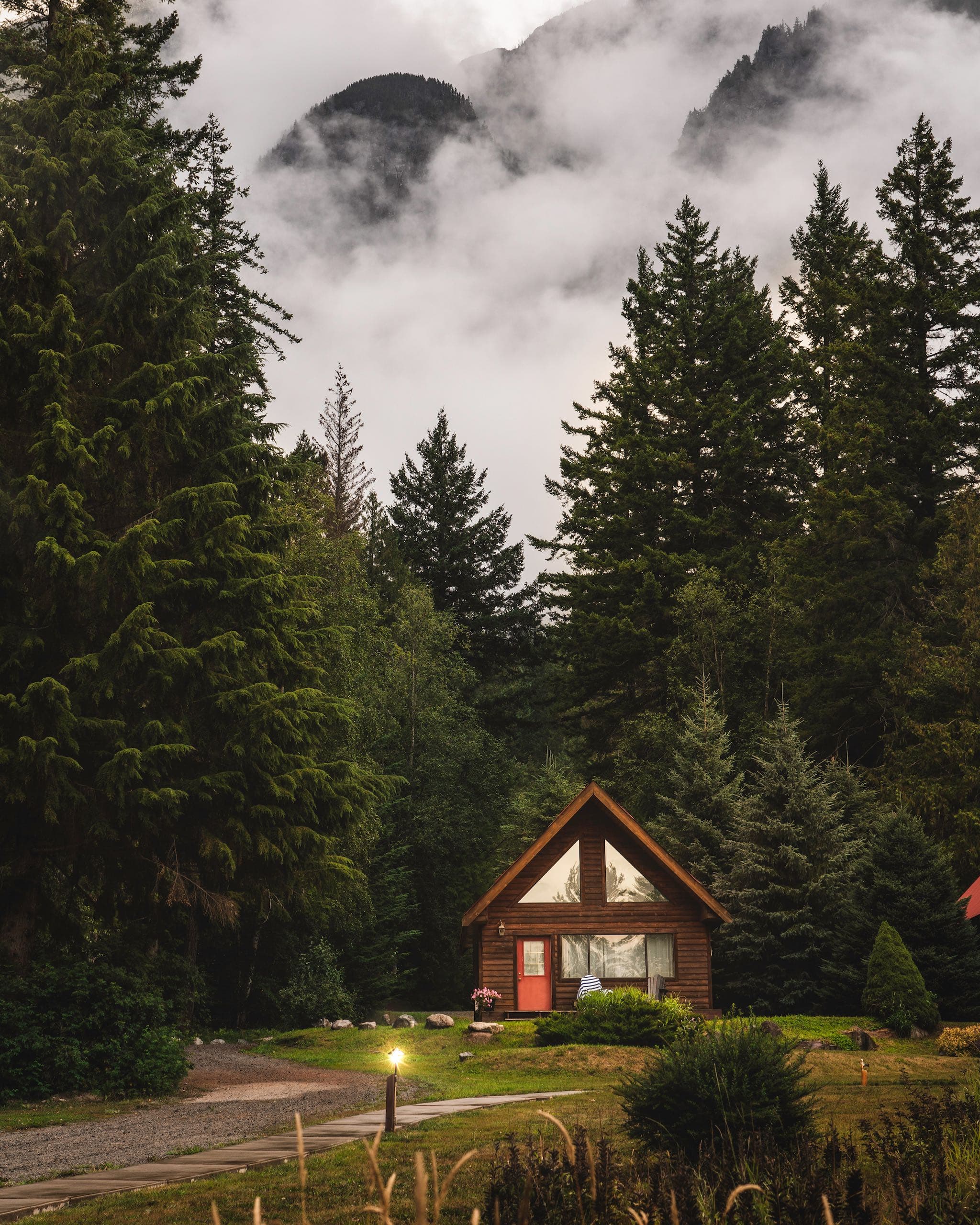 A chalet in the woods